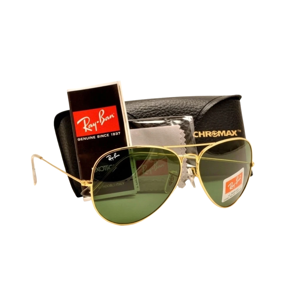 Sunglasses Ray-Ban Aviator Large Meta || RB 3026 Golden and Green